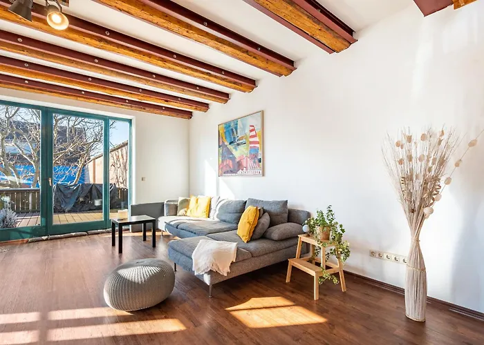 公寓 Elbloft Am Elberadweg Mit 拉德博伊尔