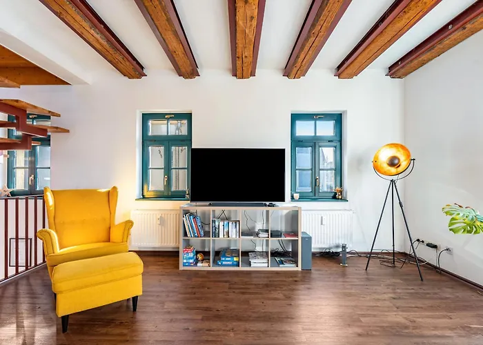 公寓 Elbloft Am Elberadweg Mit 拉德博伊尔